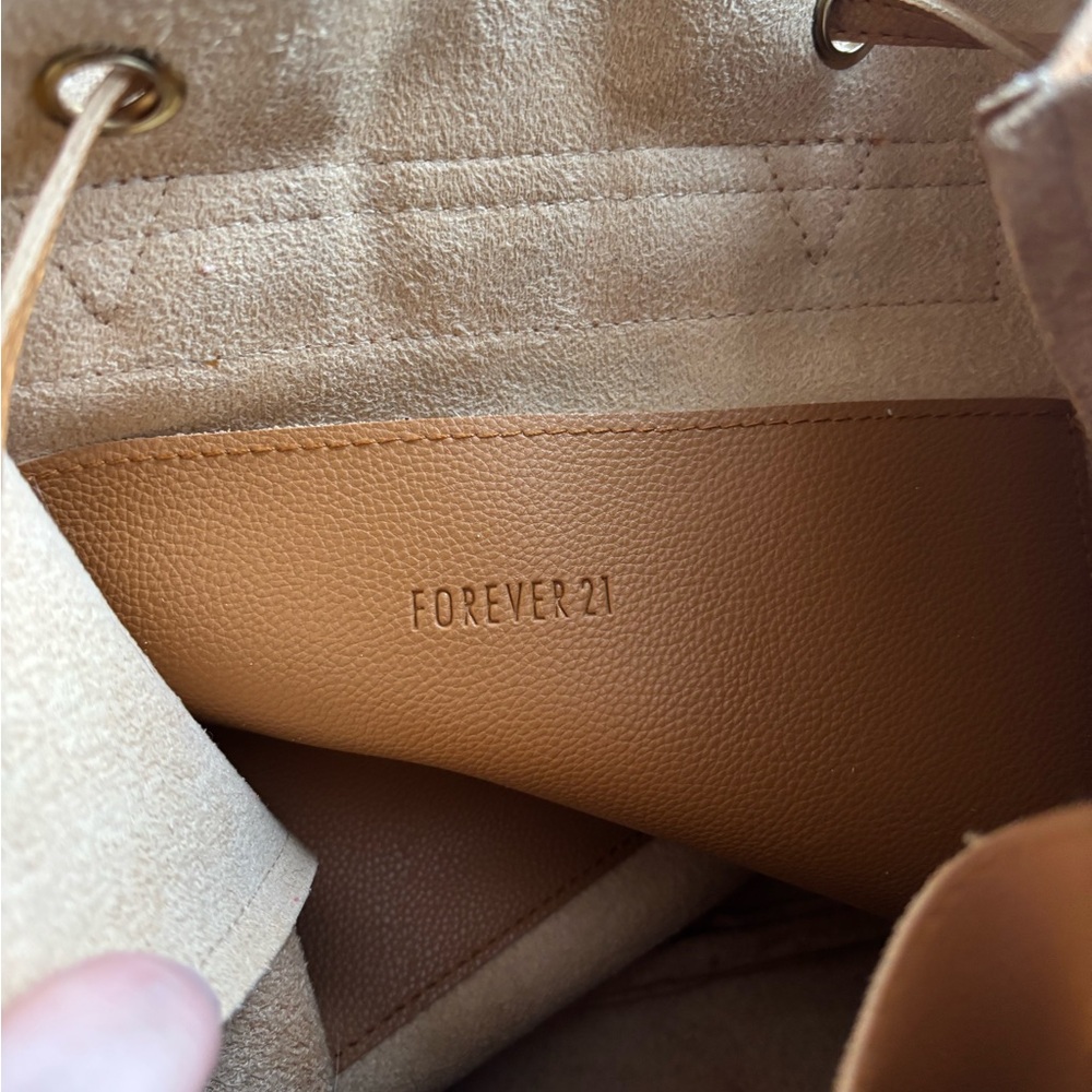 Forever 21 Faux Leather Camel Buckle Mini Backpack - Picture 9 of 12